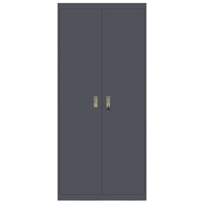 Armadio con archiviazione 2 pcs Antracite 90 x 40 x 200 cm