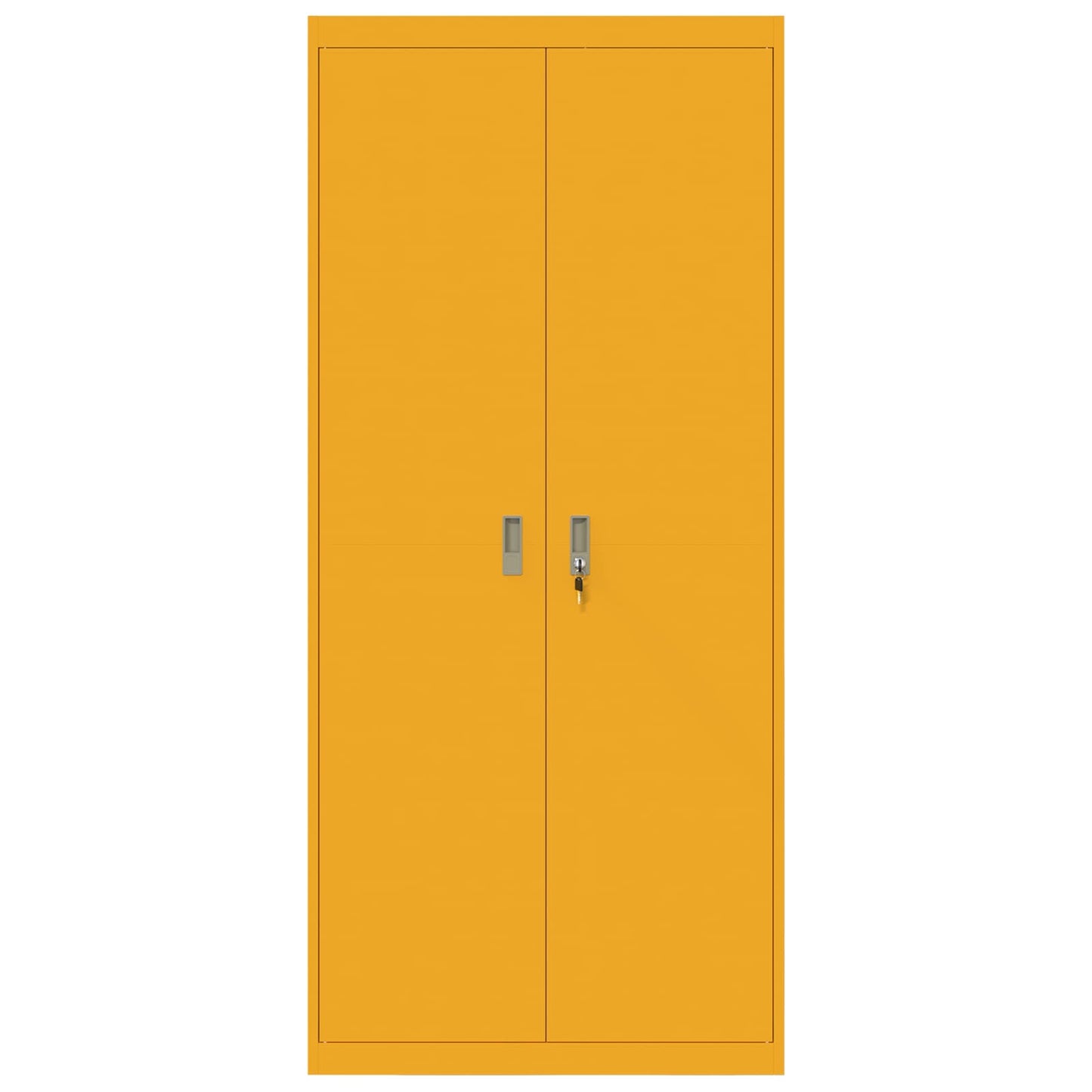 Armadio con archiviazione 2 pcs Giallo senape 90 x 40 x 200 cm