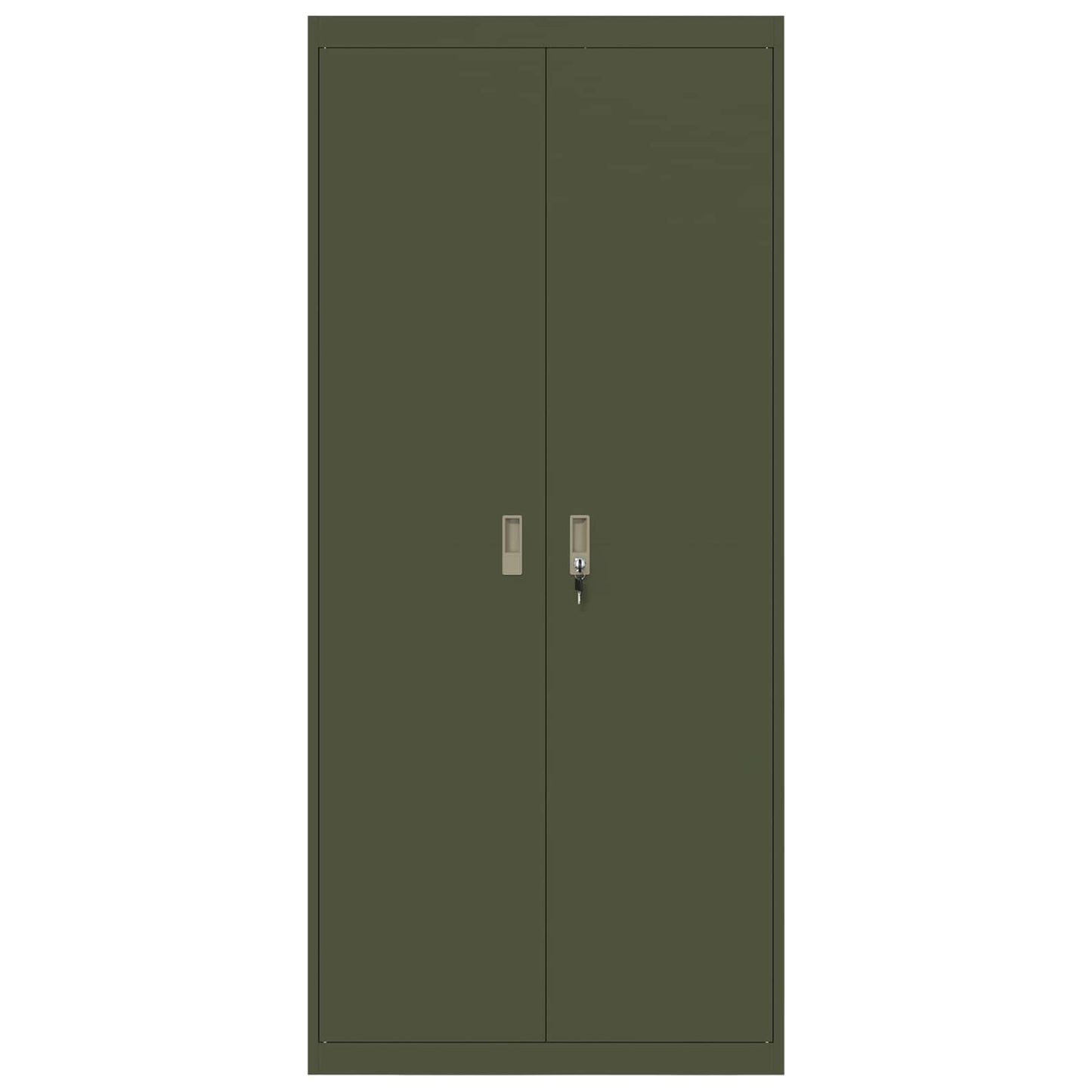 Armadio con archiviazione 2 pcs Verde oliva 90 x 40 x 200 cm