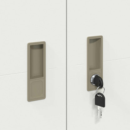 Armadio 2 pcs Bianco 90 x 40 x 200 cm Acciaio laminato a freddo