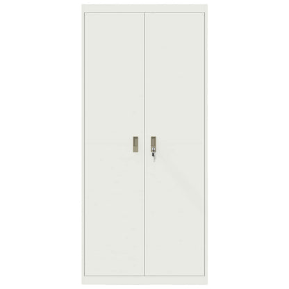 Armadio 2 pcs Bianco 90 x 40 x 200 cm Acciaio laminato a freddo