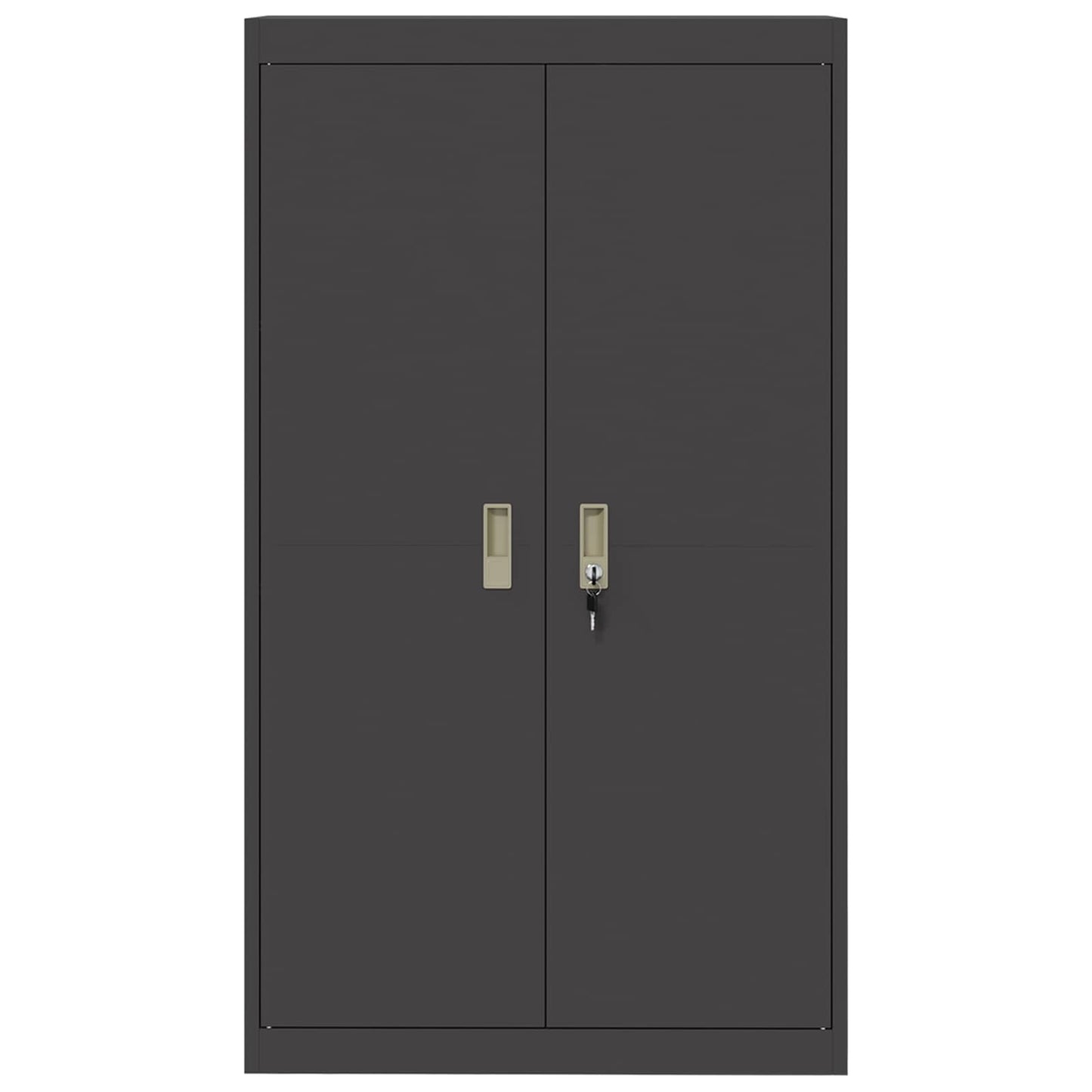 Armadio 2 pcs Nero 80 x 40 x 140 cm Acciaio laminato a freddo