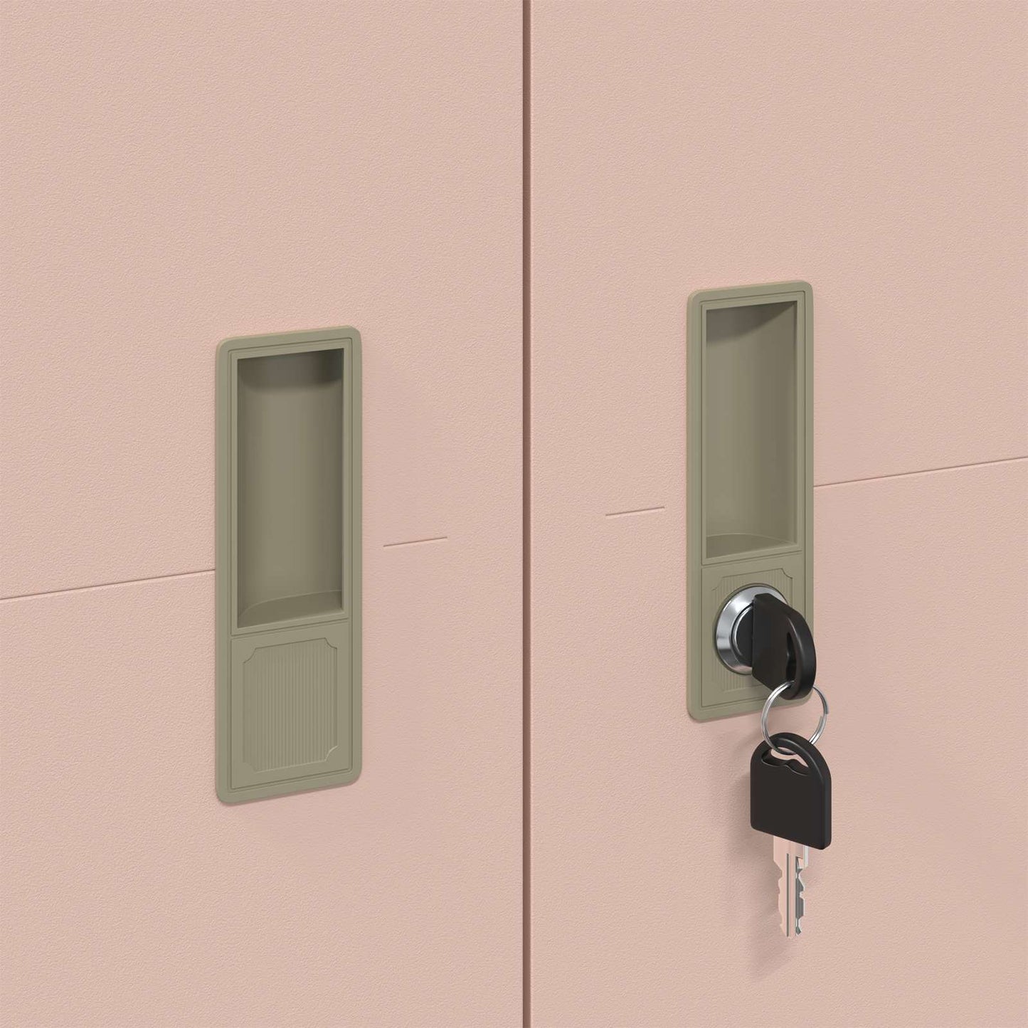 Armadio 2 pcs Rosa 80 x 40 x 140 cm Acciaio laminato a freddo