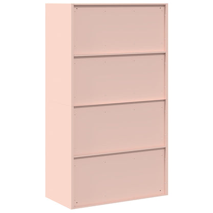 Armadio 2 pcs Rosa 80 x 40 x 140 cm Acciaio laminato a freddo