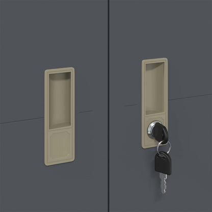 Armadio con archiviazione 2 pcs Antracite 80 x 40 x 140 cm