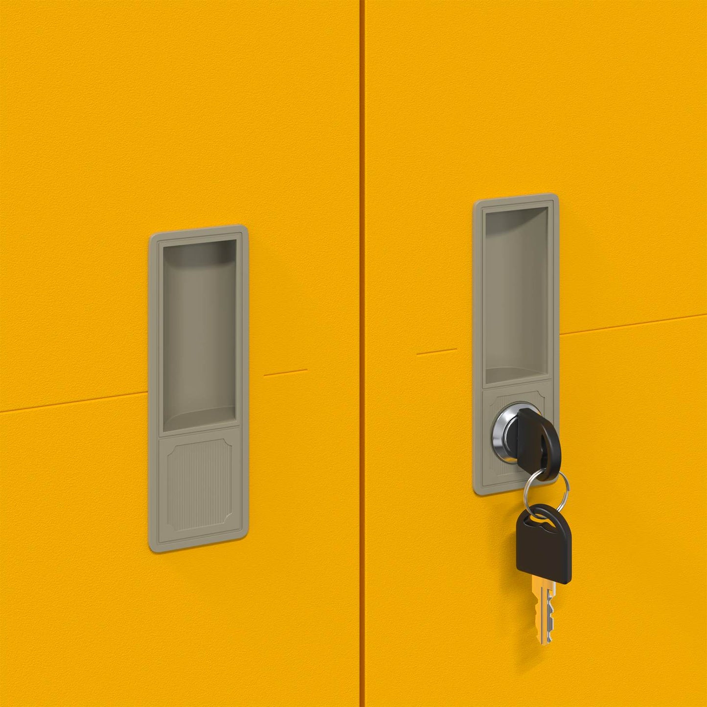 Armadio con archiviazione 2 pcs Giallo senape 80 x 40 x 140 cm