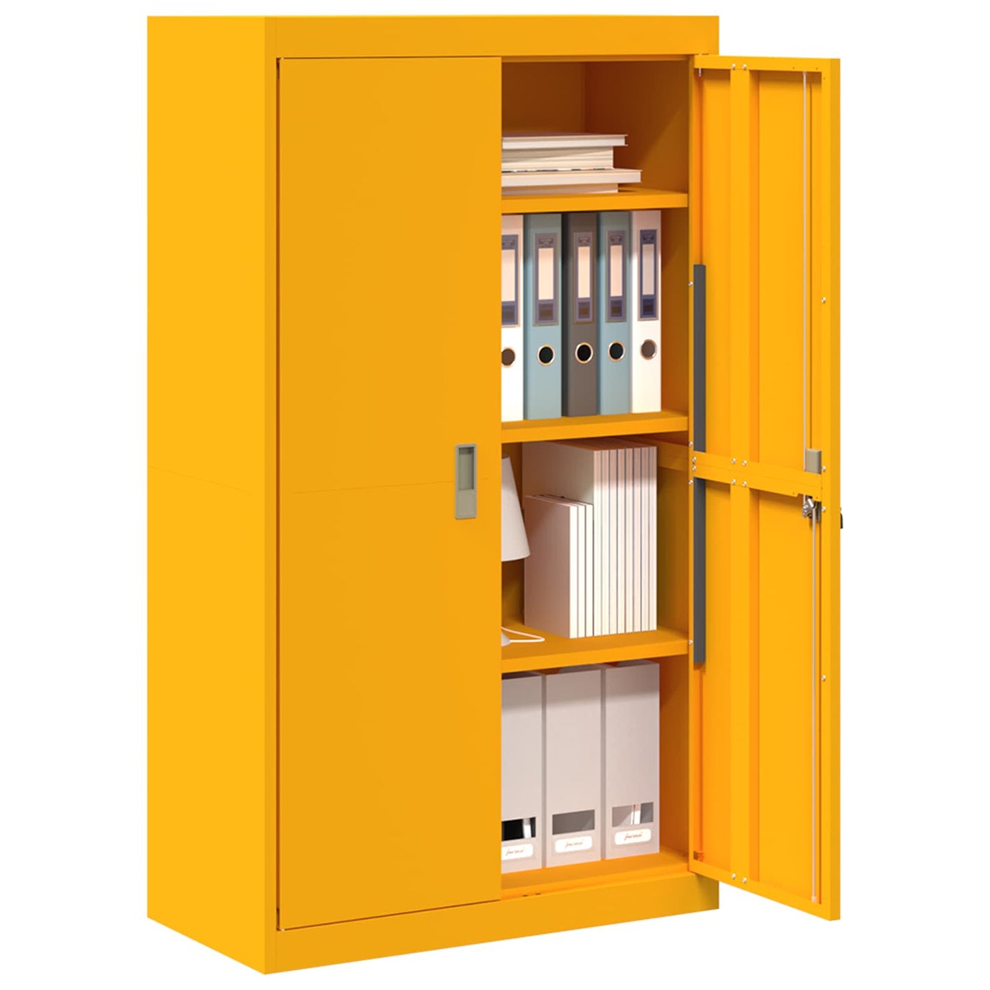 Armadio con archiviazione 2 pcs Giallo senape 80 x 40 x 140 cm