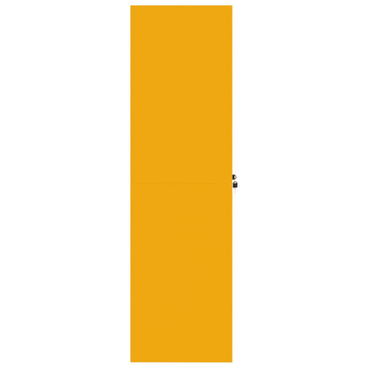 Armadio con archiviazione 2 pcs Giallo senape 80 x 40 x 140 cm