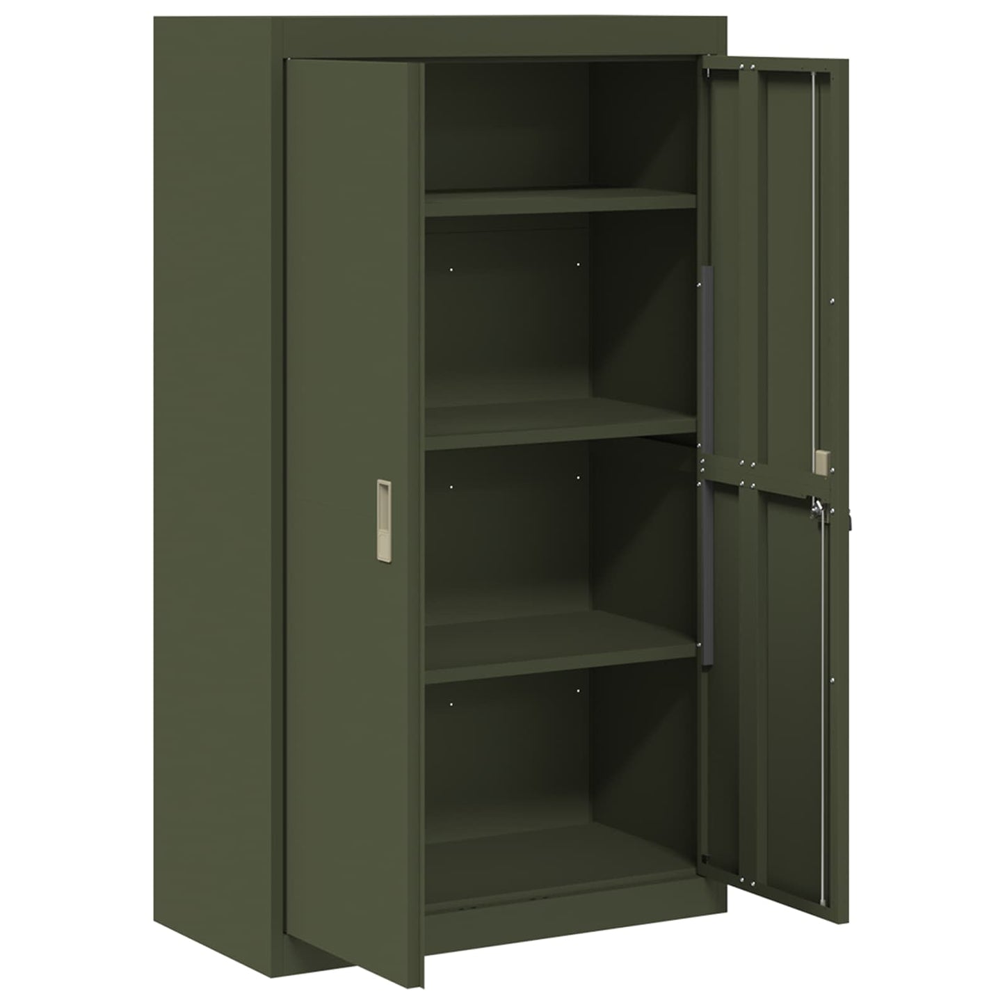 Armadio con archiviazione 2 pcs Verde oliva 80 x 40 x 140 cm