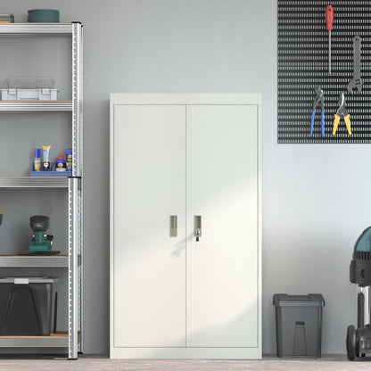 Armadio 2 pcs Bianco 80 x 40 x 140 cm Acciaio laminato a freddo