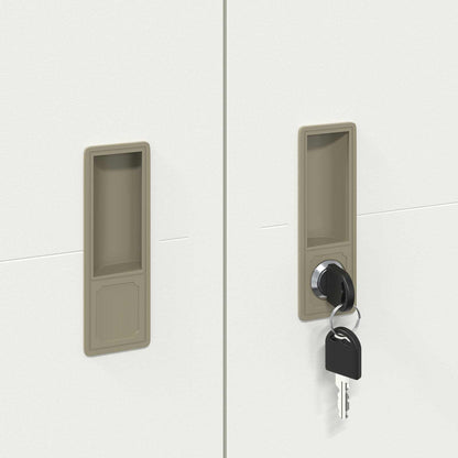 Armadio 2 pcs Nero 80 x 40 x 180 cm Acciaio laminato a freddo