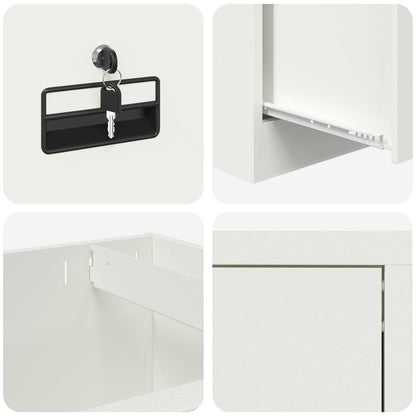 Armadio 2 pcs Nero 80 x 40 x 200 cm Acciaio laminato a freddo