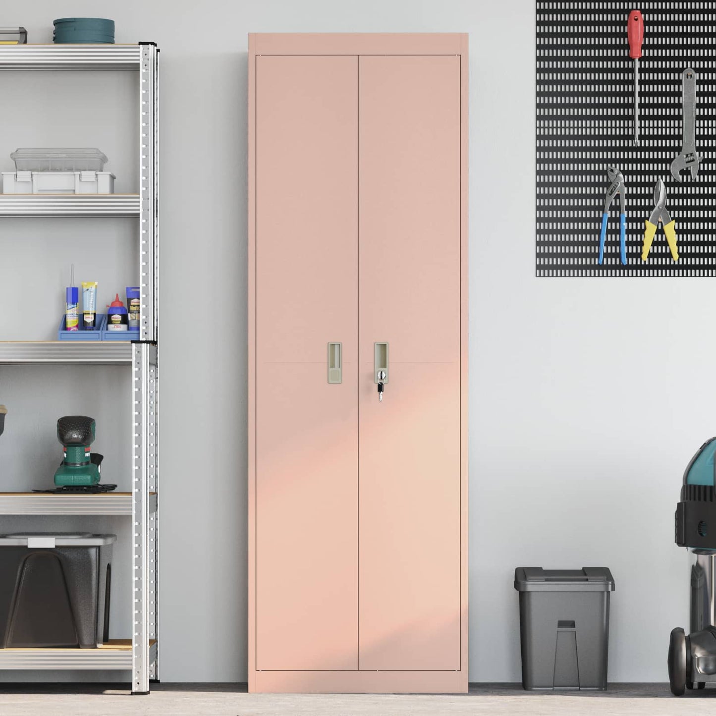 Armadio 2 pcs Rosa 60 x 40 x 180 cm Acciaio laminato a freddo