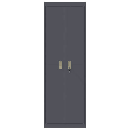 Armadio con archiviazione 2 pcs Antracite 60 x 40 x 180 cm