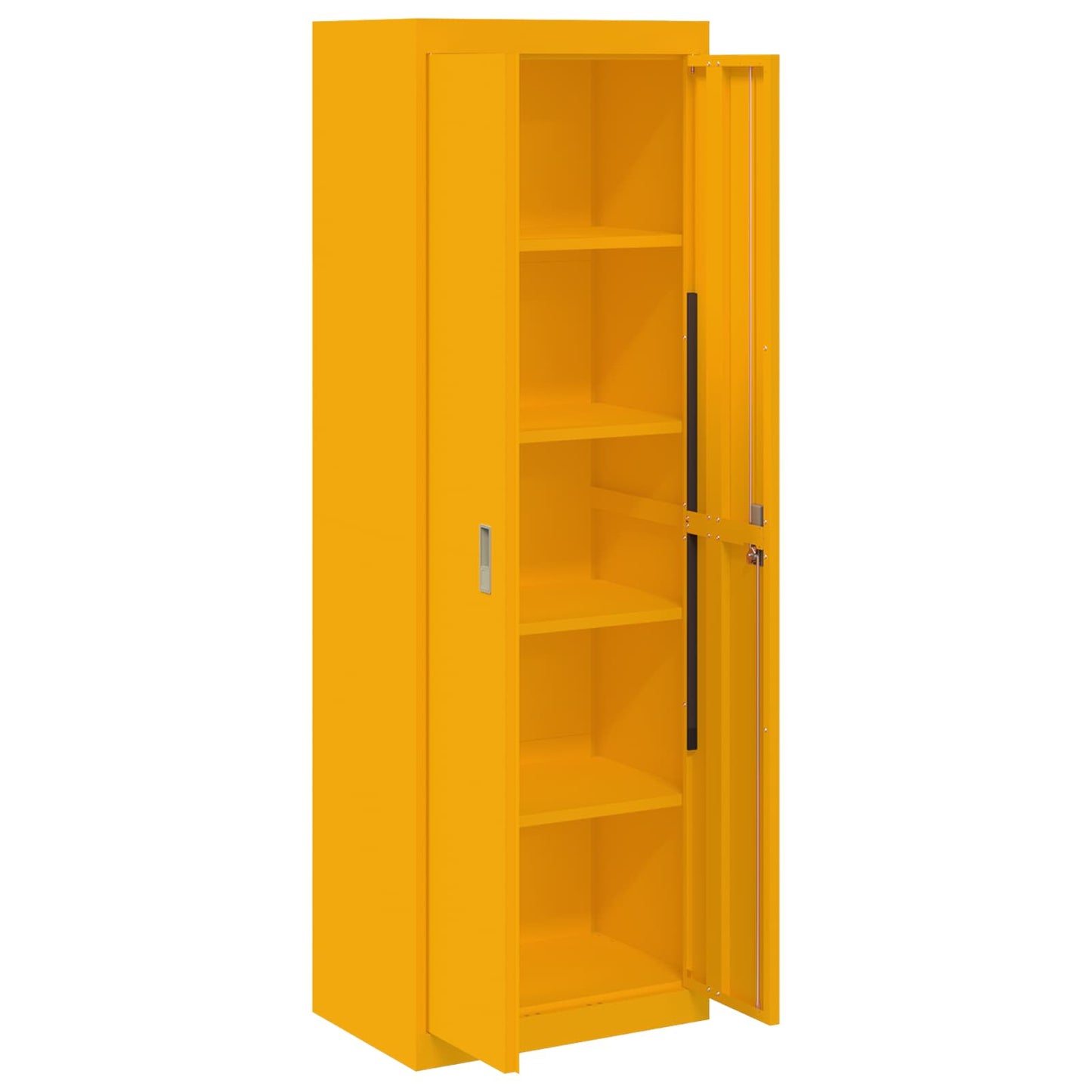 Armadio con archiviazione 2 pcs Giallo senape 60 x 40 x 180 cm