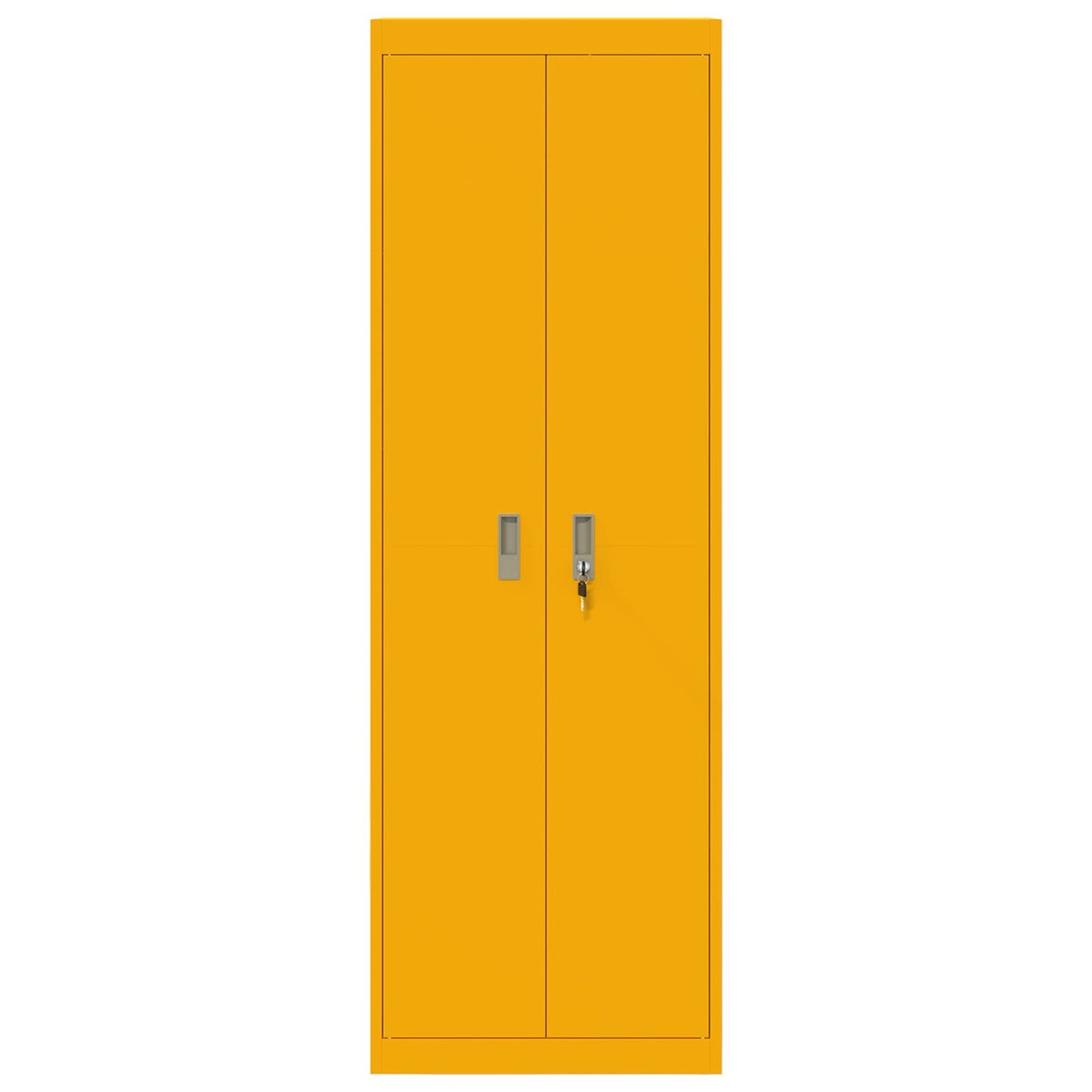 Armadio con archiviazione 2 pcs Giallo senape 60 x 40 x 180 cm