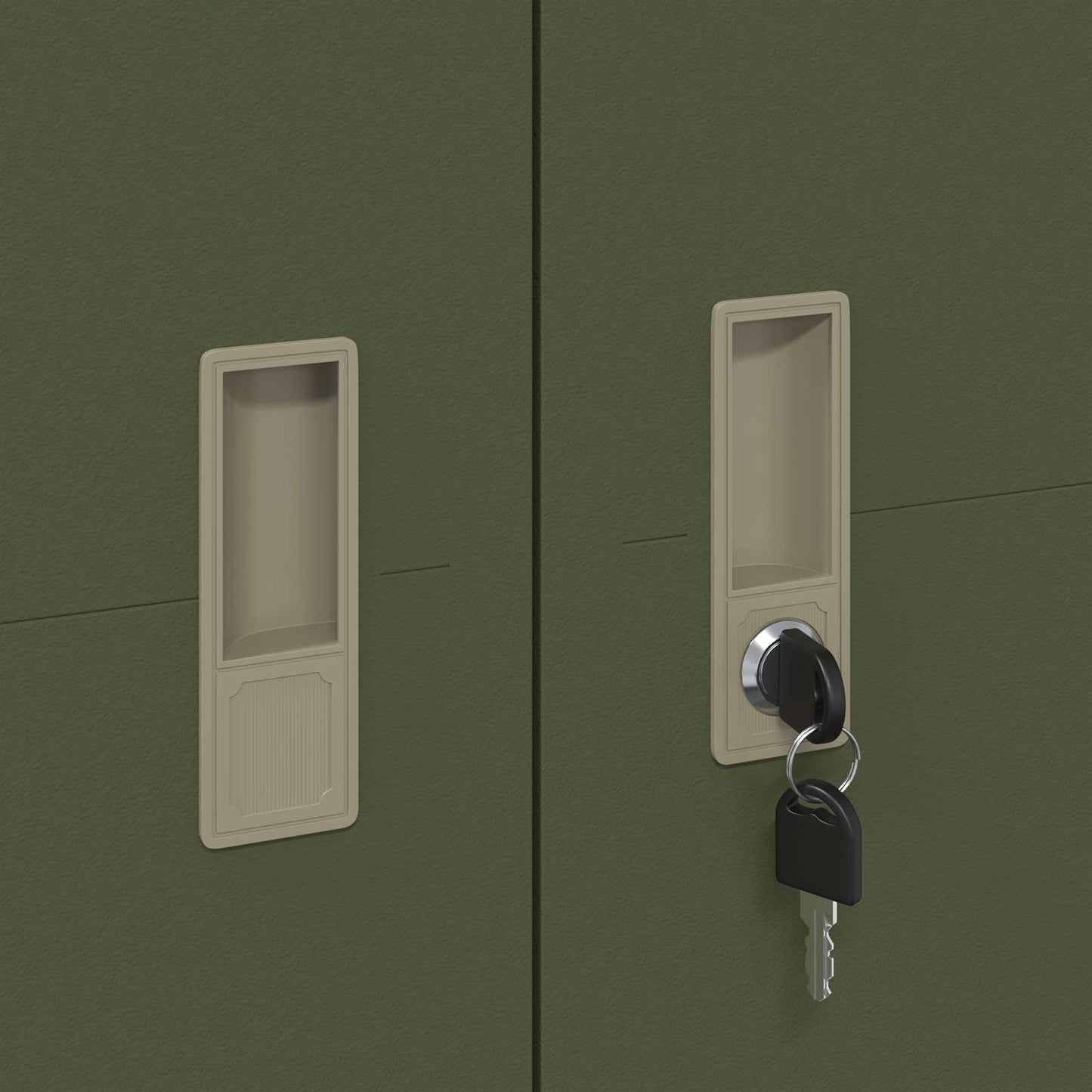 Armadio con archiviazione 2 pcs Verde oliva 60 x 40 x 180 cm