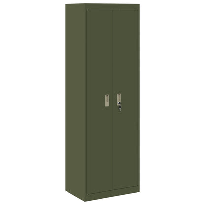 Armadio con archiviazione 2 pcs Verde oliva 60 x 40 x 180 cm
