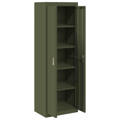 Armadio con archiviazione 2 pcs Verde oliva 60 x 40 x 180 cm