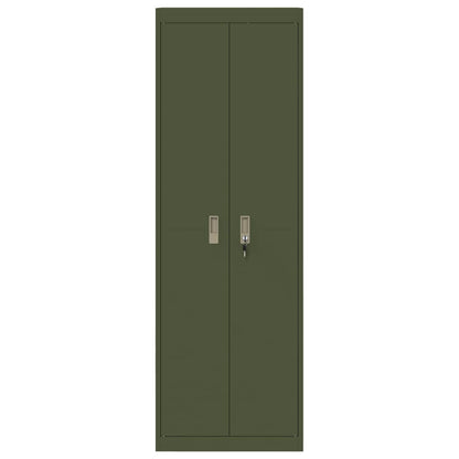 Armadio con archiviazione 2 pcs Verde oliva 60 x 40 x 180 cm
