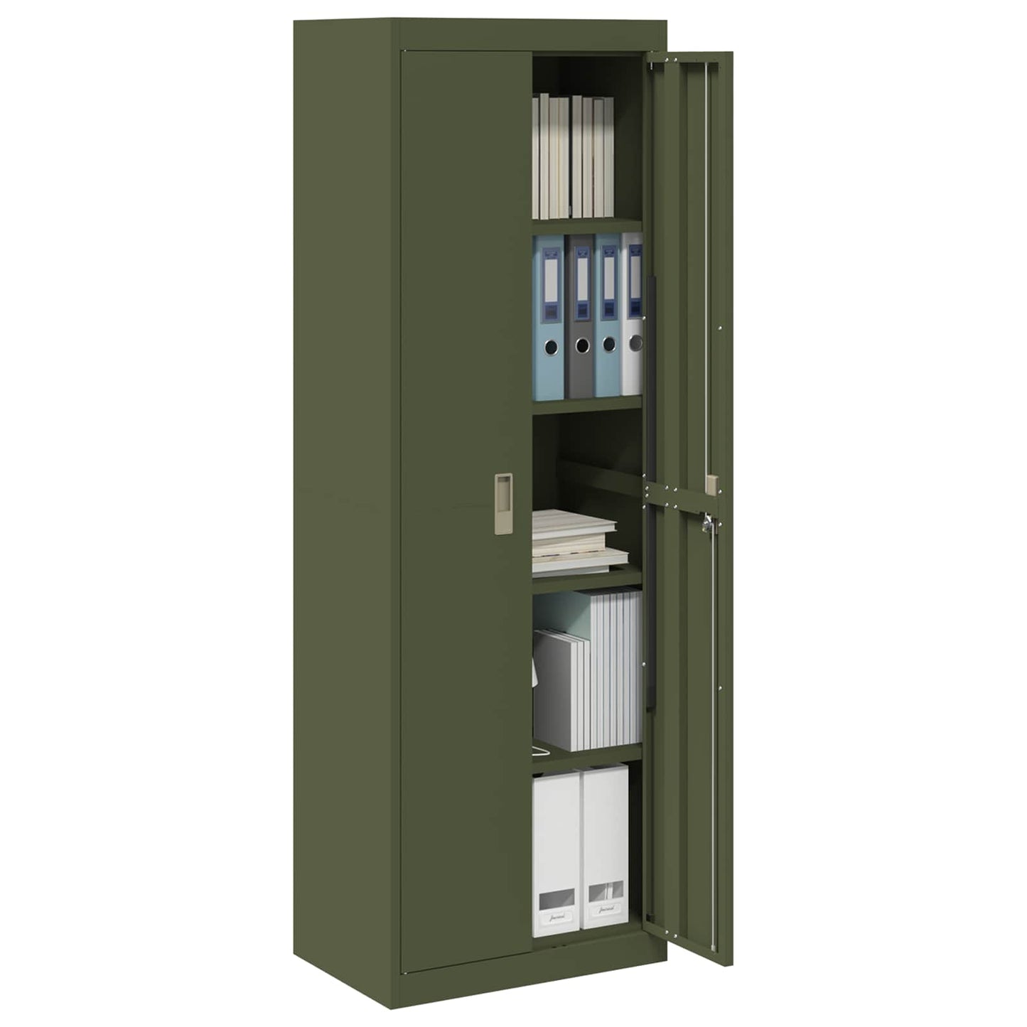 Armadio con archiviazione 2 pcs Verde oliva 60 x 40 x 180 cm