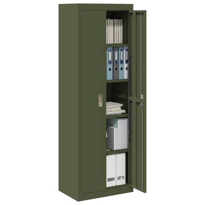 Armadio con archiviazione 2 pcs Verde oliva 60 x 40 x 180 cm