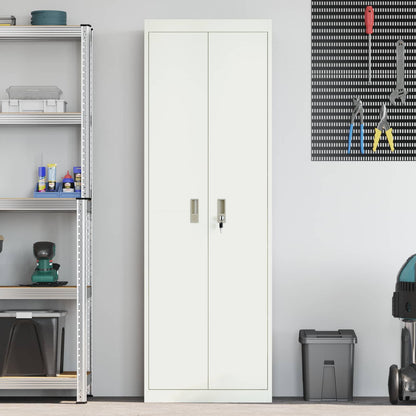 Armadio 2 pcs Bianco 60 x 40 x 180 cm Acciaio laminato a freddo
