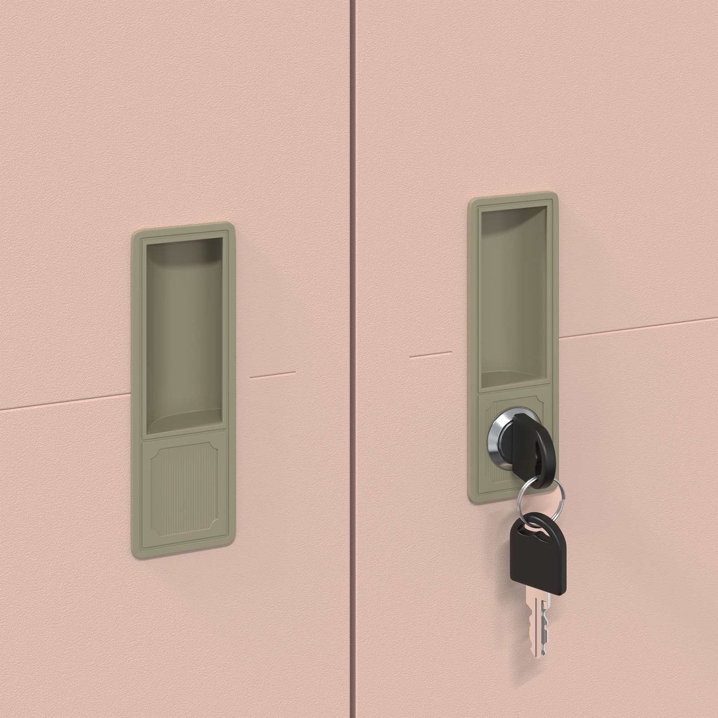 Armadio 2 pcs Rosa 60 x 40 x 200 cm Acciaio laminato a freddo