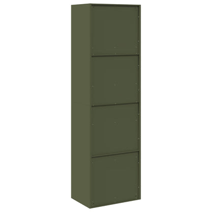 Armadio con archiviazione 2 pcs Verde oliva 60 x 40 x 200 cm