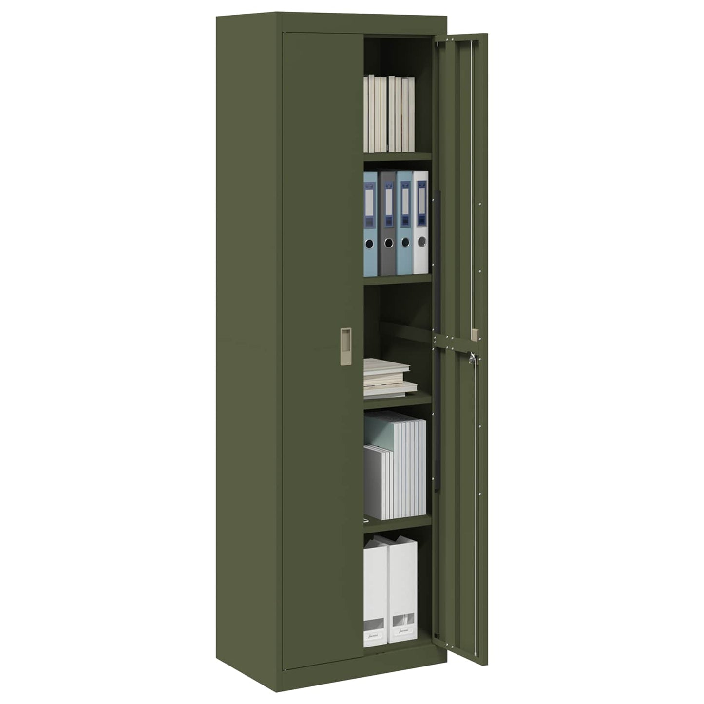 Armadio con archiviazione 2 pcs Verde oliva 60 x 40 x 200 cm