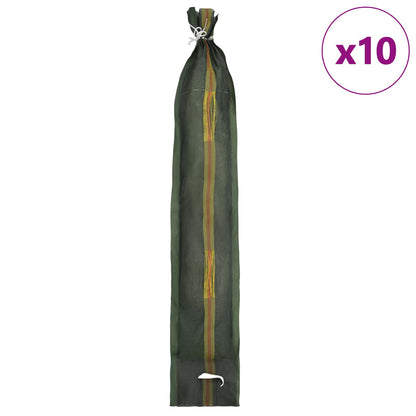 Sacchi di sabbia 10 pcs Verde Scuro 100 x 25 cm HDPE | homemem39