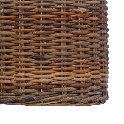 Cestino per piante con archiviazione 2 pcs Marrone Rattan Lacak | homemem39