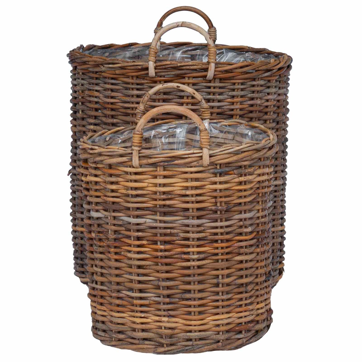 Cestino per piante con archiviazione 2 pcs Marrone Rattan Lacak | homemem39