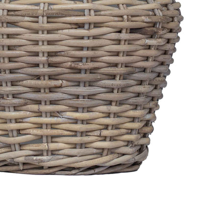 Cesto per Piante con archiviazione 2 pcs Grigio Rattan Lacak | homemem39