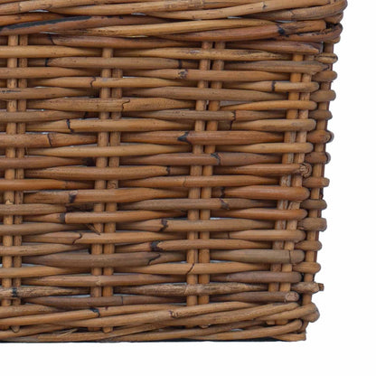 Cestino da Vaso con archiviazione 3 pcs Marrone Rattan Kubu | homemem39