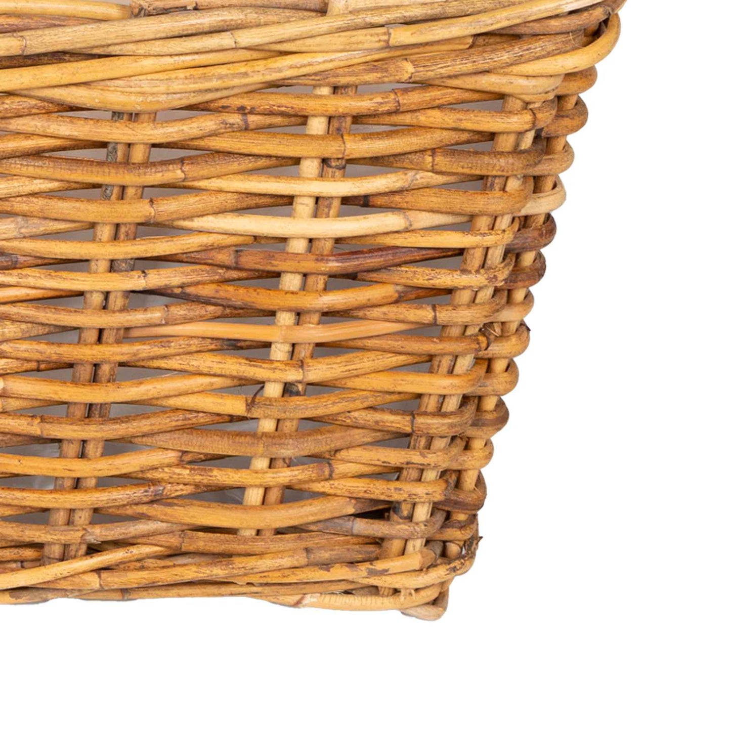 Cestino da Vaso 3 pz Marrone Naturale Rattan Kubu