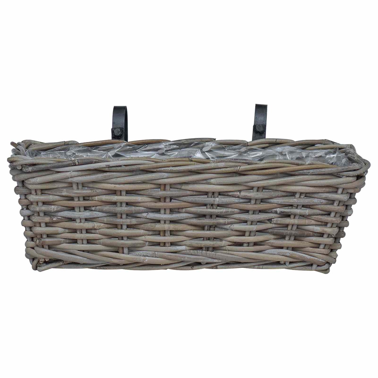 Cestino Appendibile per Piante 2 pcs Grigio 48 x 22 x 15 cm | homemem39