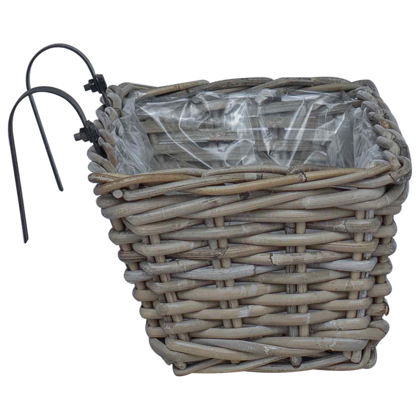 Cestino Appendibile per Piante 2 pcs Grigio 48 x 22 x 15 cm | homemem39