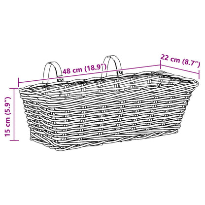 Cestino Appendibile per Piante 2 pcs Grigio 48 x 22 x 15 cm | homemem39