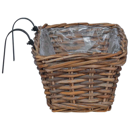 Cestino Appendibile per Piante 2 pcs Marrone 48 x 22 x 15 cm | homemem39