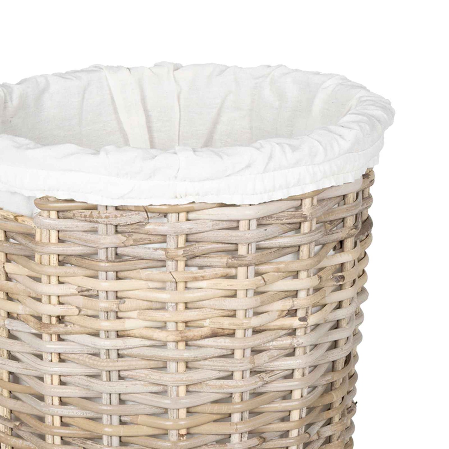 Cesto per la biancheria con coperchio GENDT 2 pz Rattan Kubu