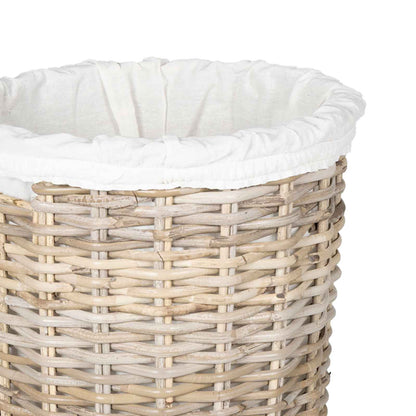 Cesto per la biancheria con coperchio GENDT 2 pz Rattan Kubu