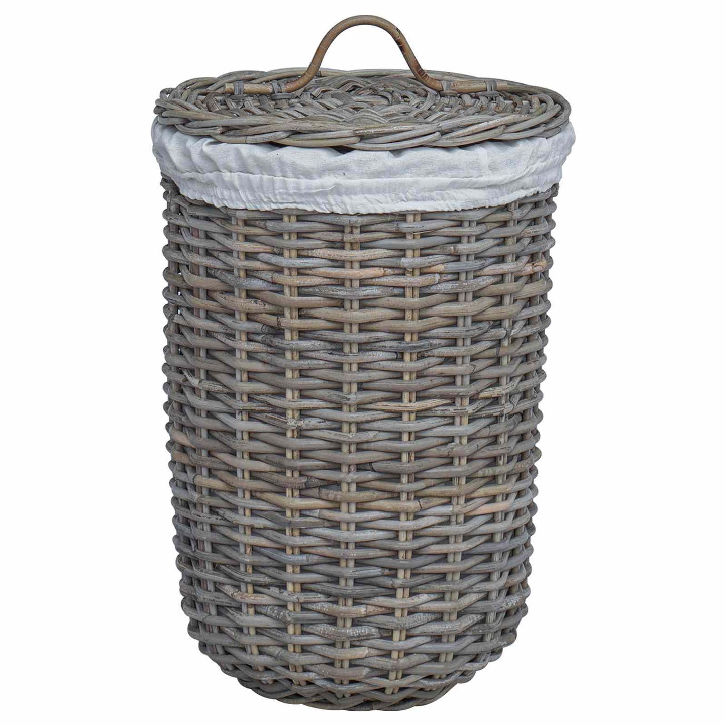 Cesto per la biancheria con coperchio 2 pcs Grigio naturale | homemem39