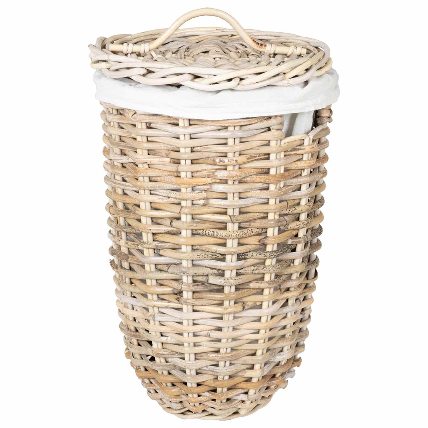 Cesto per la biancheria con coperchio 2 pcs Grigio naturale | homemem39