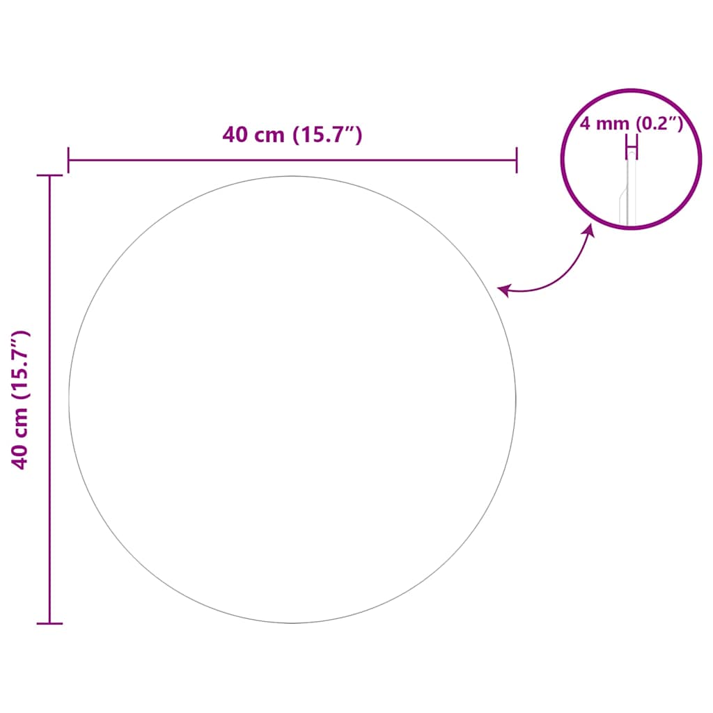 Specchio da parete Rotondo Ø 40 cm vetro temperato | homemem39