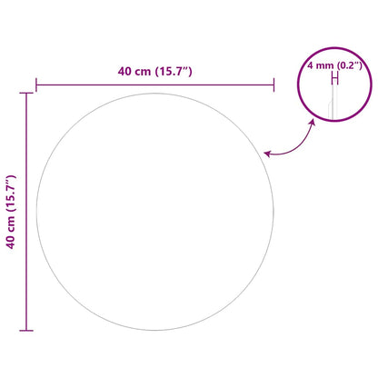 Specchio da parete Rotondo Ø 40 cm vetro temperato | homemem39