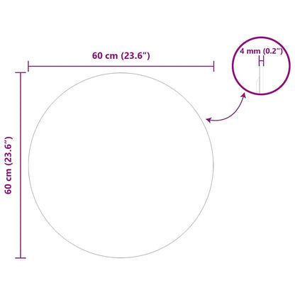 Specchio da parete Rotondo Ø 60 cm vetro temperato | homemem39