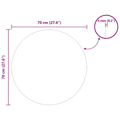 Specchio da parete Rotondo Ø 70 cm vetro temperato | homemem39