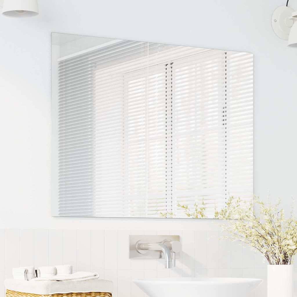 Specchio da parete Rettangolare 80 x 60 cm vetro temperato | homemem39