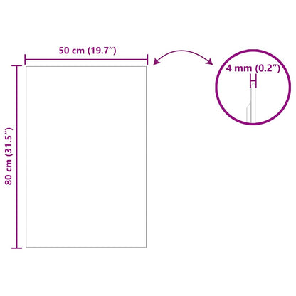 Specchio da parete Rettangolare 50 x 80 cm vetro temperato | homemem39